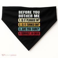Funny Information Technology Tech Technical Support Gift USA-Made Doggie Bandana thumb 0