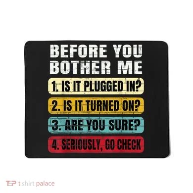 Funny Information Technology Tech Technical Support Gift Mousepad