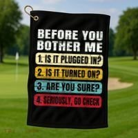 Funny Information Technology Tech Technical Support Gift Golf Towel thumb 1