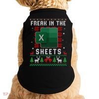 Freak In The Sheets Excel Ugly Christmas Sweater Doggie Tank thumb 0