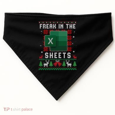 Freak In The Sheets Excel Ugly Christmas Sweater USA-Made Doggie Bandana