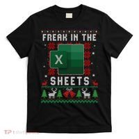 Freak In The Sheets Excel Ugly Christmas Sweater T-Shirt thumb 0