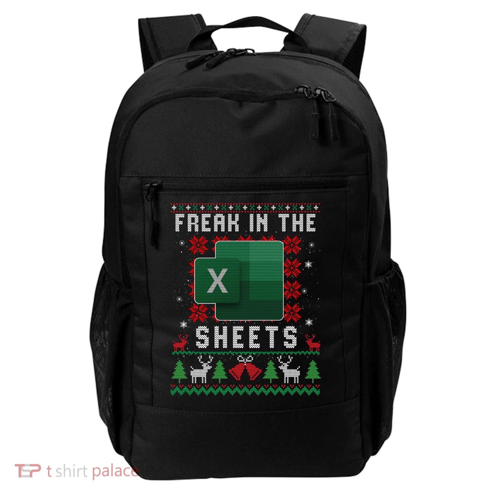 Freak In The Sheets Excel Ugly Christmas Sweater Backpack