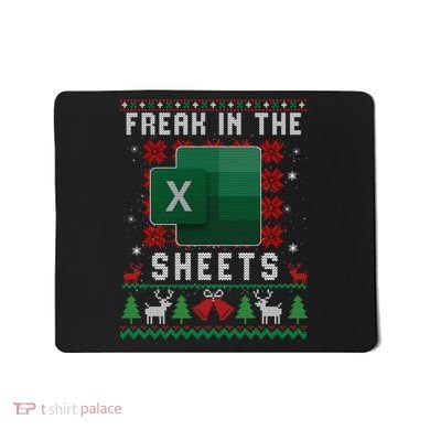 Freak In The Sheets Excel Ugly Christmas Sweater Mousepad