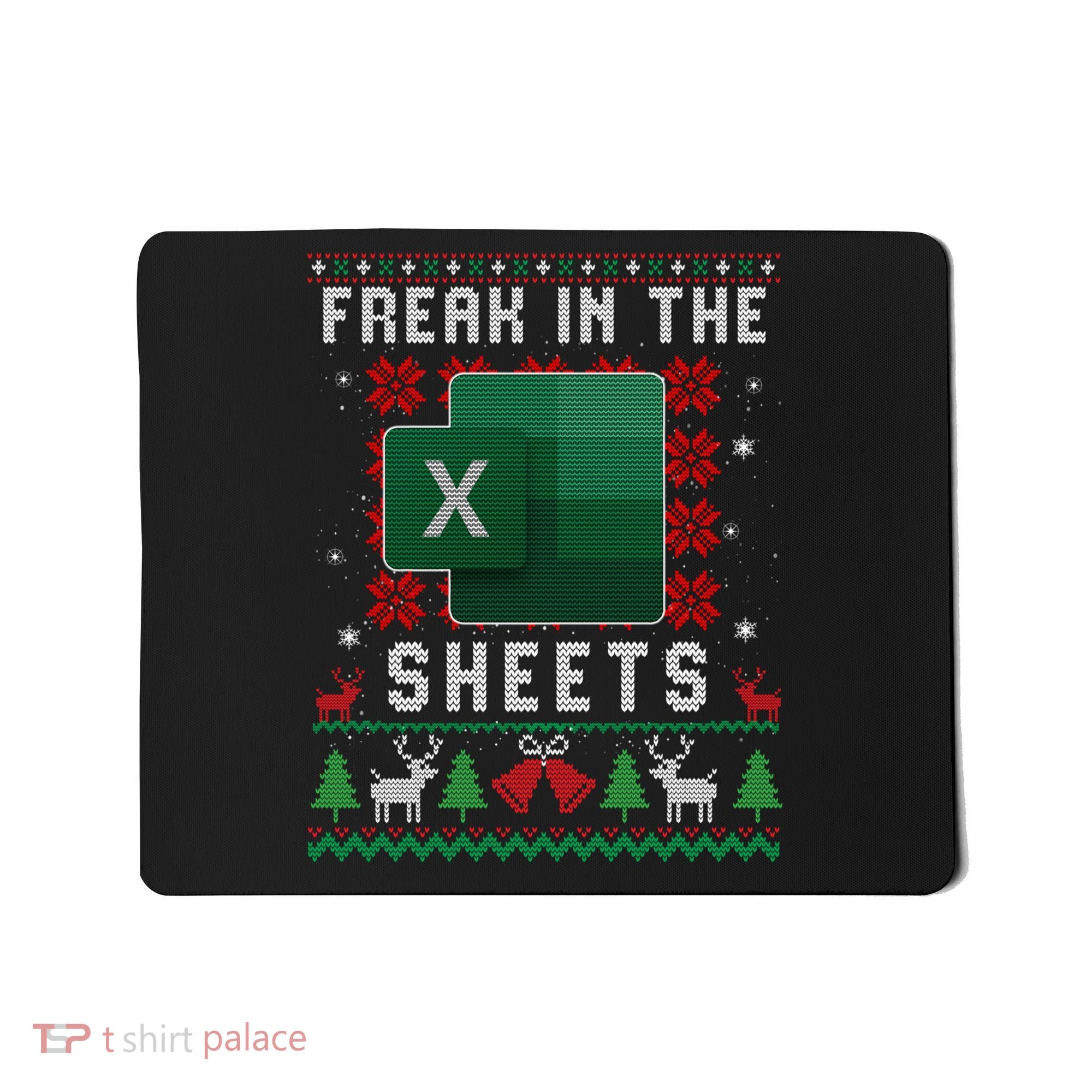 Freak In The Sheets Excel Ugly Christmas Sweater Mousepad