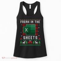 Freak In The Sheets Excel Ugly Christmas Sweater Women's Tank Top thumb 0