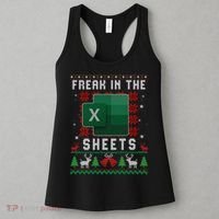 Freak In The Sheets Excel Ugly Christmas Sweater Women's Tank Top thumb 3