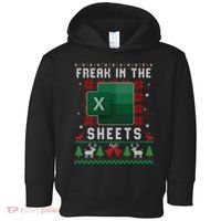 Freak In The Sheets Excel Ugly Christmas Sweater Toddler Hoodie thumb 0