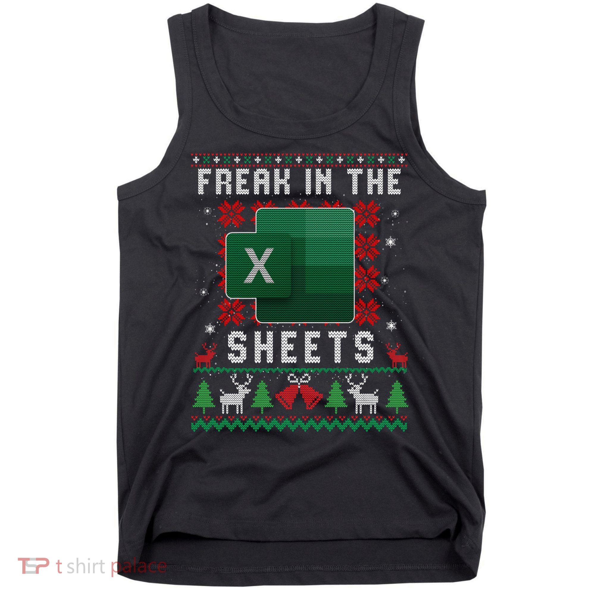 Freak In The Sheets Excel Ugly Christmas Sweater Tank Top