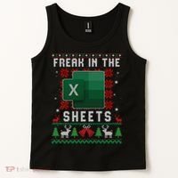 Freak In The Sheets Excel Ugly Christmas Sweater Tank Top thumb 2