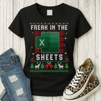 Freak In The Sheets Excel Ugly Christmas Sweater Women's T-Shirt thumb 3
