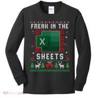 Freak In The Sheets Excel Ugly Christmas Sweater Kids Long Sleeve Shirt thumb 0