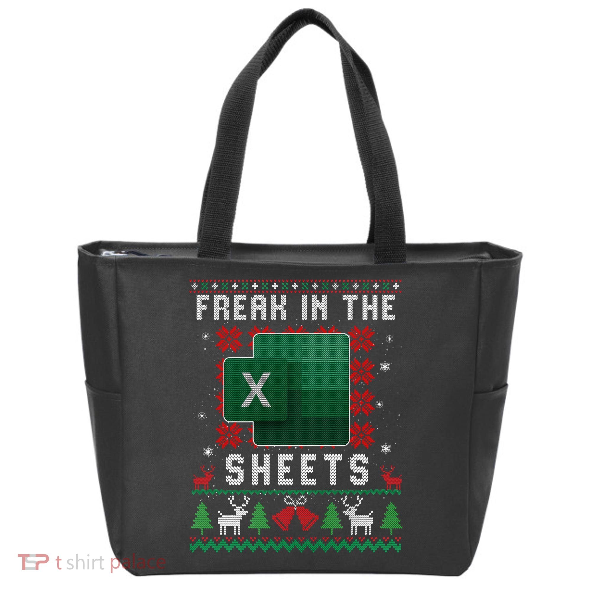 Freak In The Sheets Excel Ugly Christmas Sweater Tote Bag