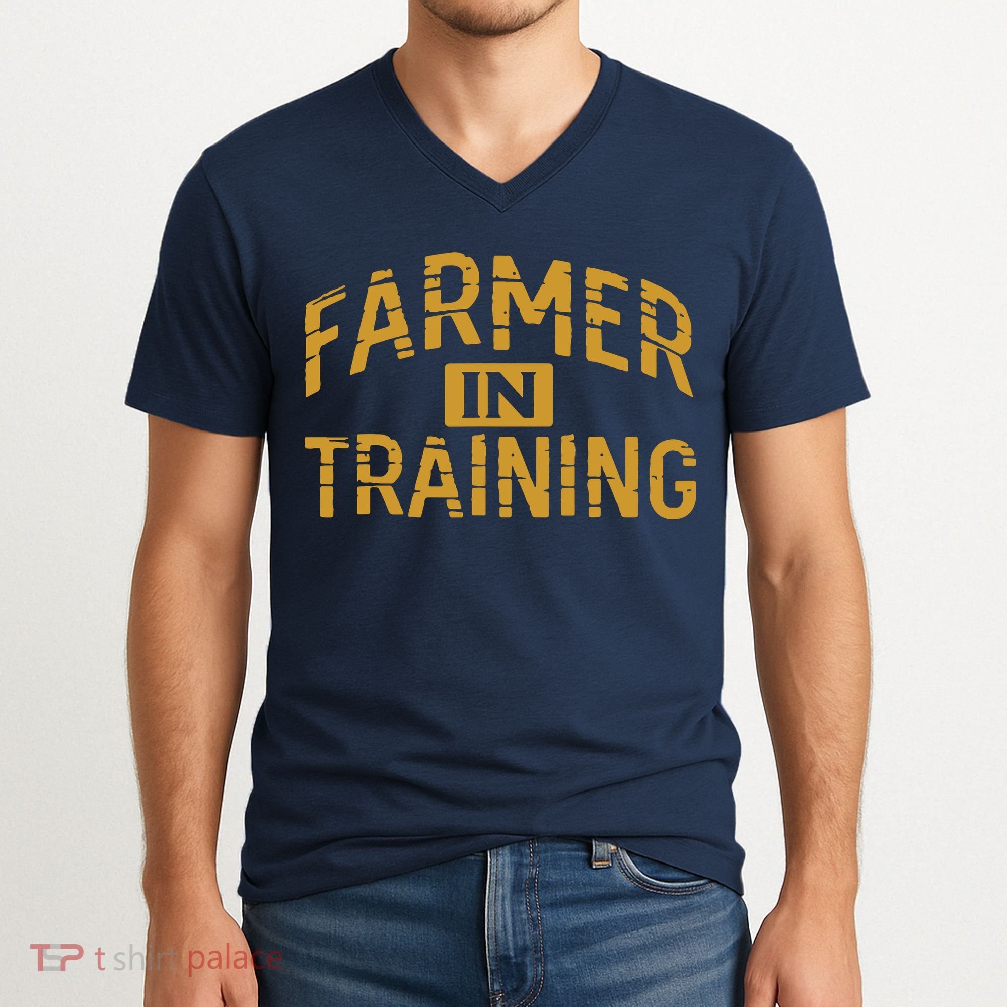 Farmer In Training Farmer V-Neck T-Shirt
