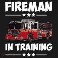 FIREMAN IN TRAINING for boy and girl Baby Bodysuit thumb 2