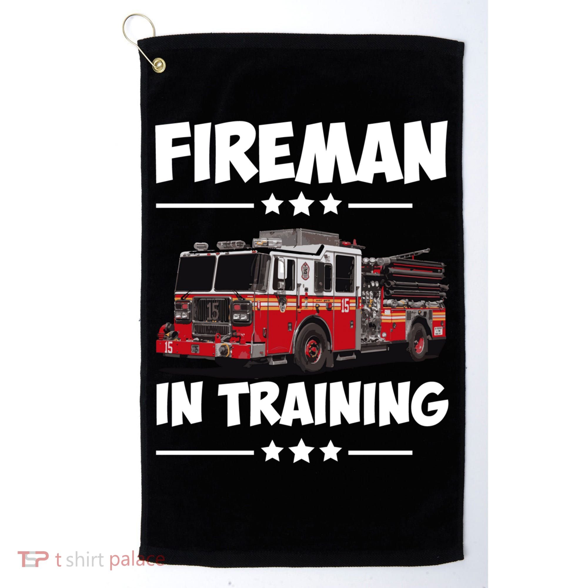 FIREMAN IN TRAINING for boy and girl Golf Towel