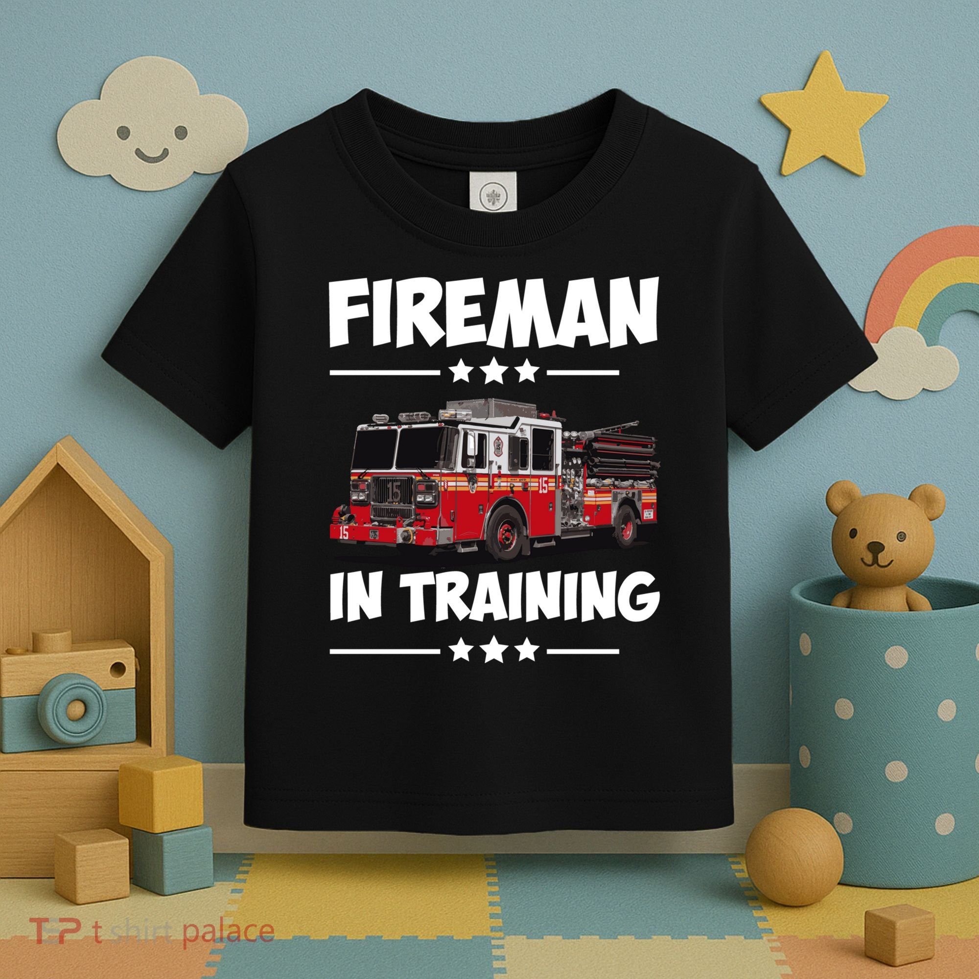 FIREMAN IN TRAINING for boy and girl Toddler T-Shirt