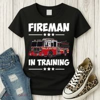 FIREMAN IN TRAINING for boy and girl Women's T-Shirt thumb 3