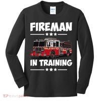 FIREMAN IN TRAINING for boy and girl Kids Long Sleeve Shirt thumb 0