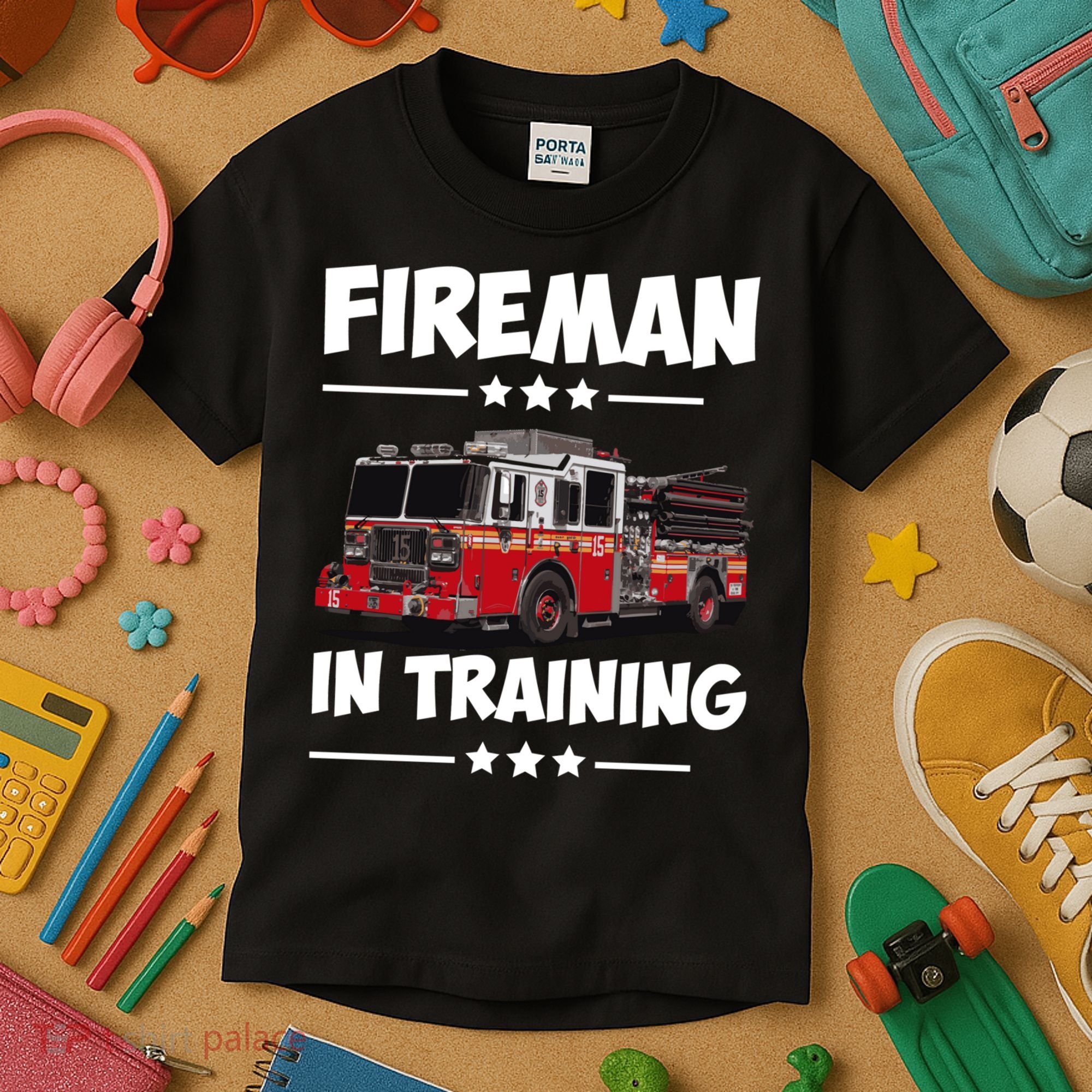 FIREMAN IN TRAINING for boy and girl Kids T-Shirt