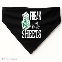 Freak In The Excel Sheets Funny Accountant Spreadsheet USA-Made Doggie Bandana thumb 0