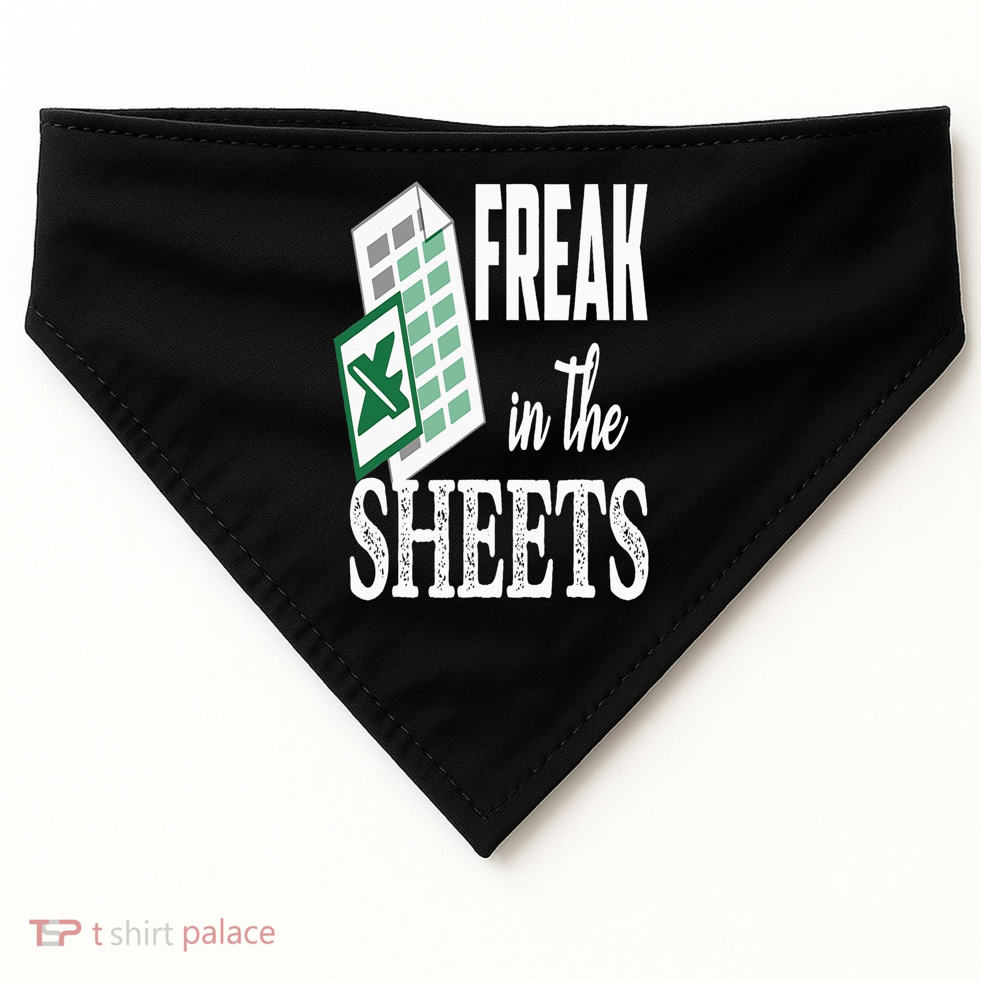 Freak In The Excel Sheets Funny Accountant Spreadsheet USA-Made Doggie Bandana