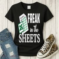 Freak In The Excel Sheets Funny Accountant Spreadsheet Women's T-Shirt thumb 3