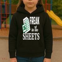 Freak In The Excel Sheets Funny Accountant Spreadsheet Kids Hoodie thumb 3