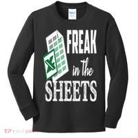 Freak In The Excel Sheets Funny Accountant Spreadsheet Kids Long Sleeve Shirt thumb 0