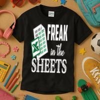Freak In The Excel Sheets Funny Accountant Spreadsheet Kids T-Shirt thumb 3