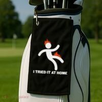 Funny I Tried It At Home Golf Towel thumb 2