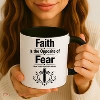 Faith Is The Opposite Of Fear Now Read That Backwards Coffee Mug thumb 3
