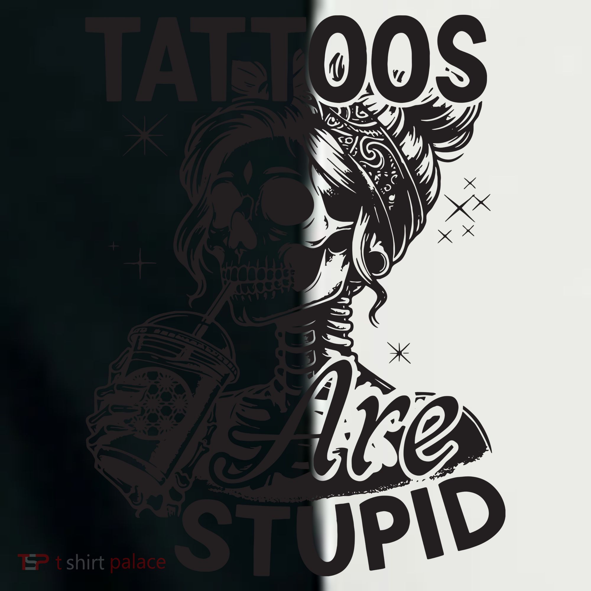 Funny Ink Tattoo Quote Tattoos Are Stupid Women's Tri-Blend 3/4-Sleeve Raglan Shirt