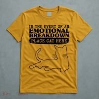 Funny In The Event Of An Emotional Breakdown Place Cat Here T-Shirt thumb 5