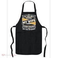 Funny I'm The Best Thing My Wife Ever Found On The Internet Apron thumb 0