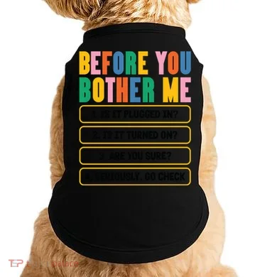 Funny Information Technology Tech Technical Support Humor Gift Doggie Tank