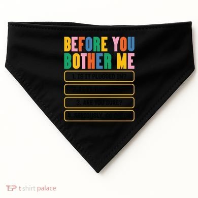 Funny Information Technology Tech Technical Support Humor Gift USA-Made Doggie Bandana