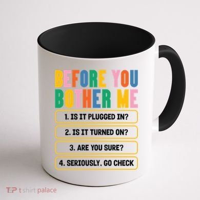 Funny Information Technology Tech Technical Support Humor Gift Coffee Mug back