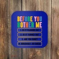 Funny Information Technology Tech Technical Support Humor Gift Coaster thumb 0