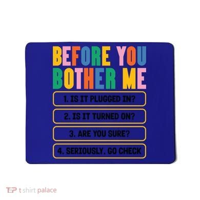 Funny Information Technology Tech Technical Support Humor Gift Mousepad