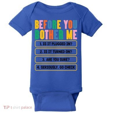 Funny Information Technology Tech Technical Support Humor Gift Baby Bodysuit