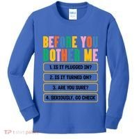 Funny Information Technology Tech Technical Support Humor Gift Kids Long Sleeve Shirt thumb 0