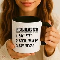 Funny Intelligence Test Coffee Mug thumb 3