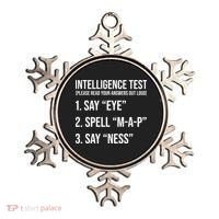 Funny Intelligence Test Ornament thumb 0