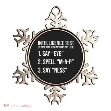 Funny Intelligence Test Ornament