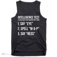 Funny Intelligence Test Tank Top thumb 0