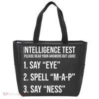 Funny Intelligence Test Tote Bag thumb 0
