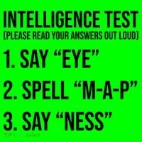 Funny Intelligence Test Button thumb 1