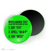 Funny Intelligence Test Magnet thumb 0