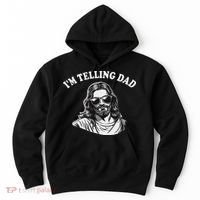 Funny I'm Telling Dad Religious Christian Jesus Meme Hoodie thumb 0